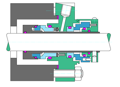 Double Cartridge Mechanical Seals Drawing | Cosmos Seals
            class=